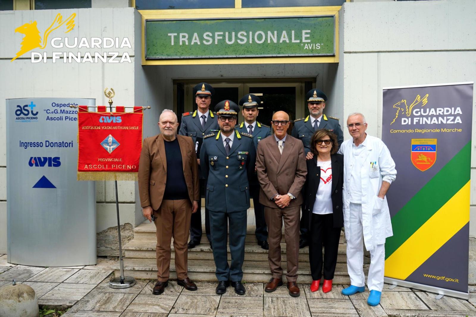 Guardia di finanza di Ascoli Piceno: giornate dedicate alla donazione di sangue