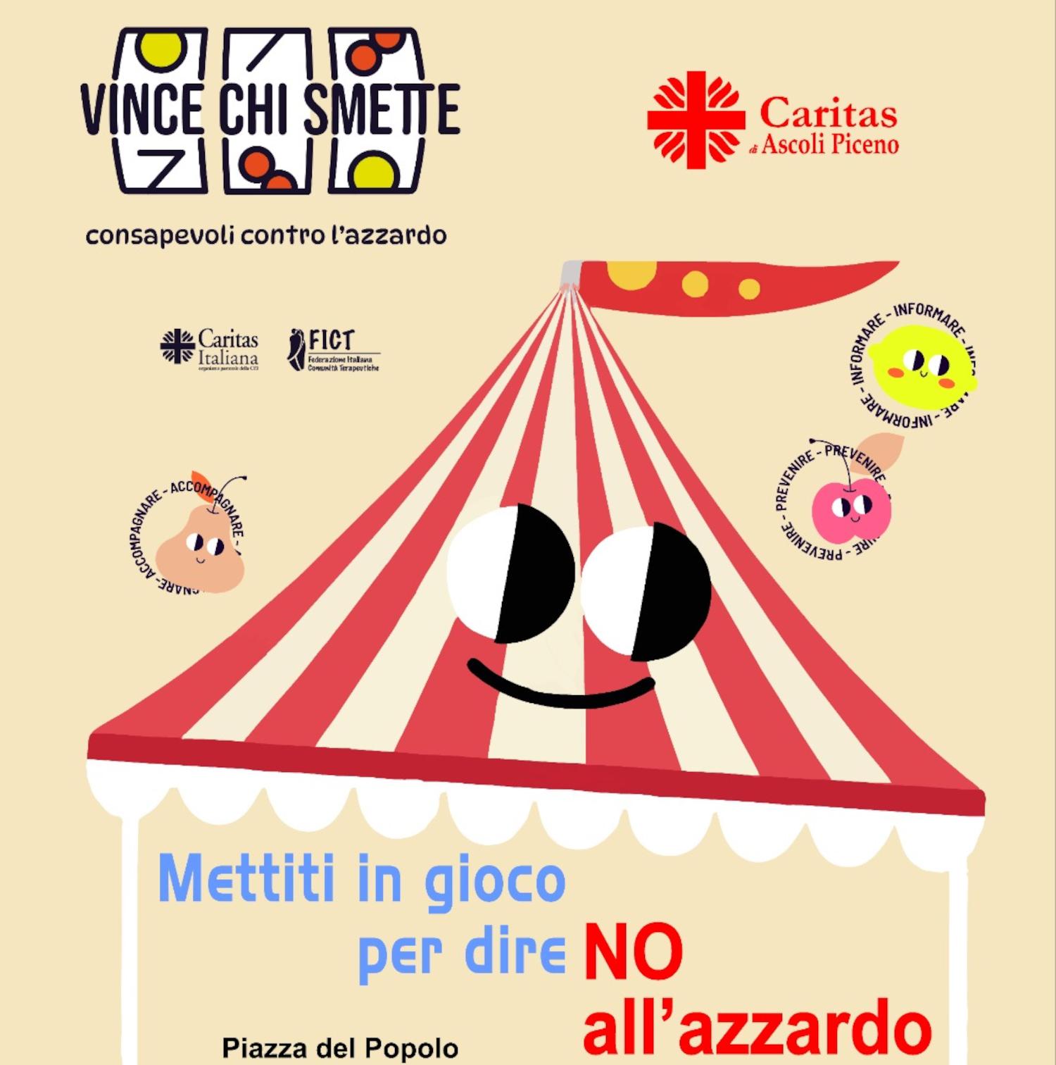 Ascoli Piceno, 31 maggio: in Piazza del Popolo arriva la “Tenda del Buon Gioco” per sensibilizzare sui rischi dell’azzardo