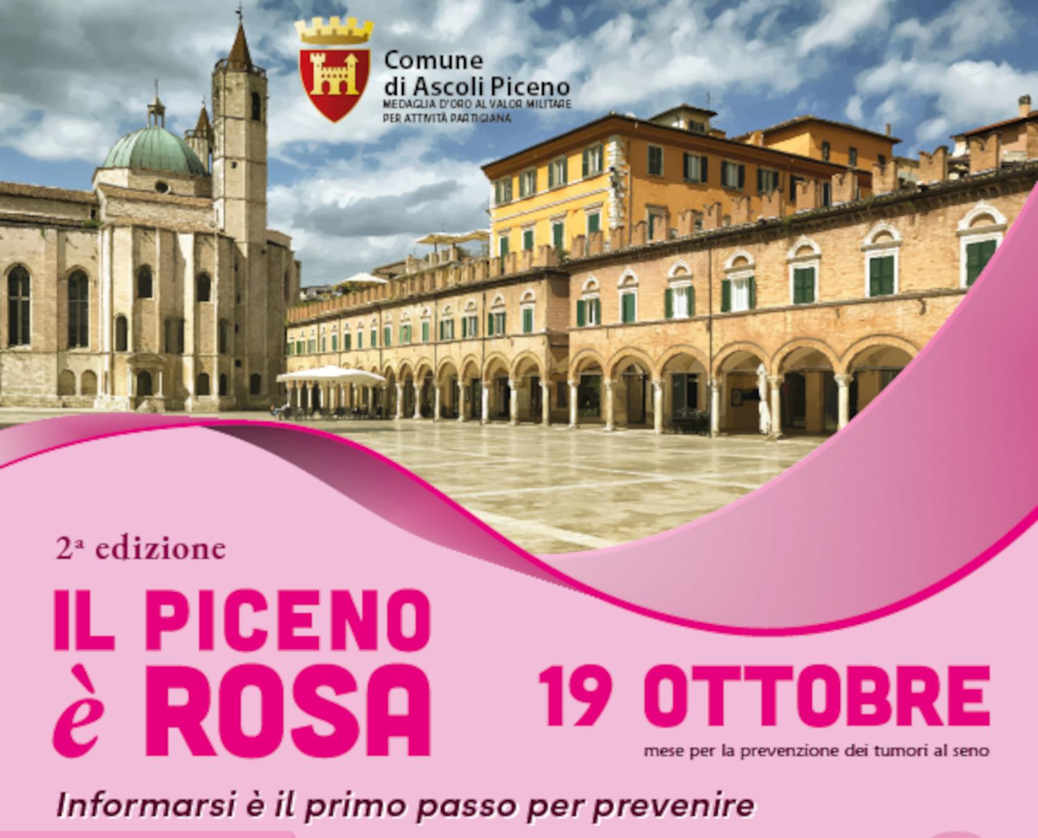 'Il Piceno è rosa', sabato 19 ottobre l'evento di sensibilizzazione e prevenzione sul tumore al seno