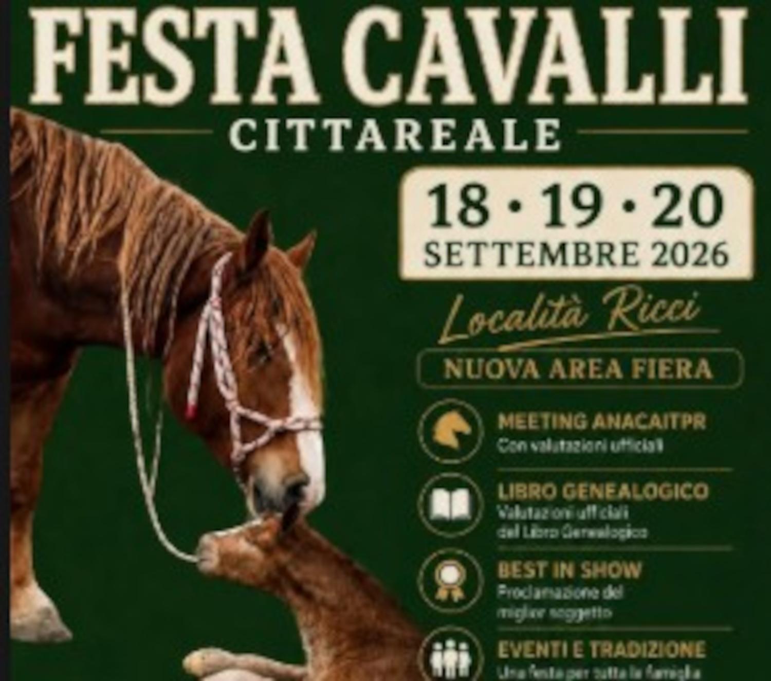Festa Cavalli 2026: Cittareale celebra la grande tradizione equestre e inaugura la nuova Area Fiera