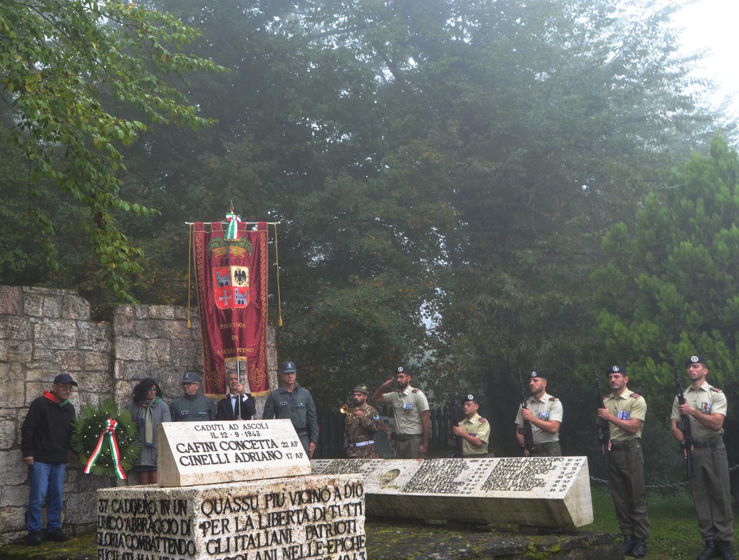 Celebrato a Colle San Marco l’81° Anniversario della lotta di liberazione di Ascoli Piceno