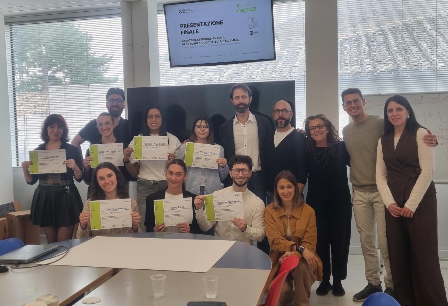 Ad Ascoli il primo workshop progettuale del Master in Ecodesign ed Ecoinnovazione 2026 è dedicato al packaging del lusso