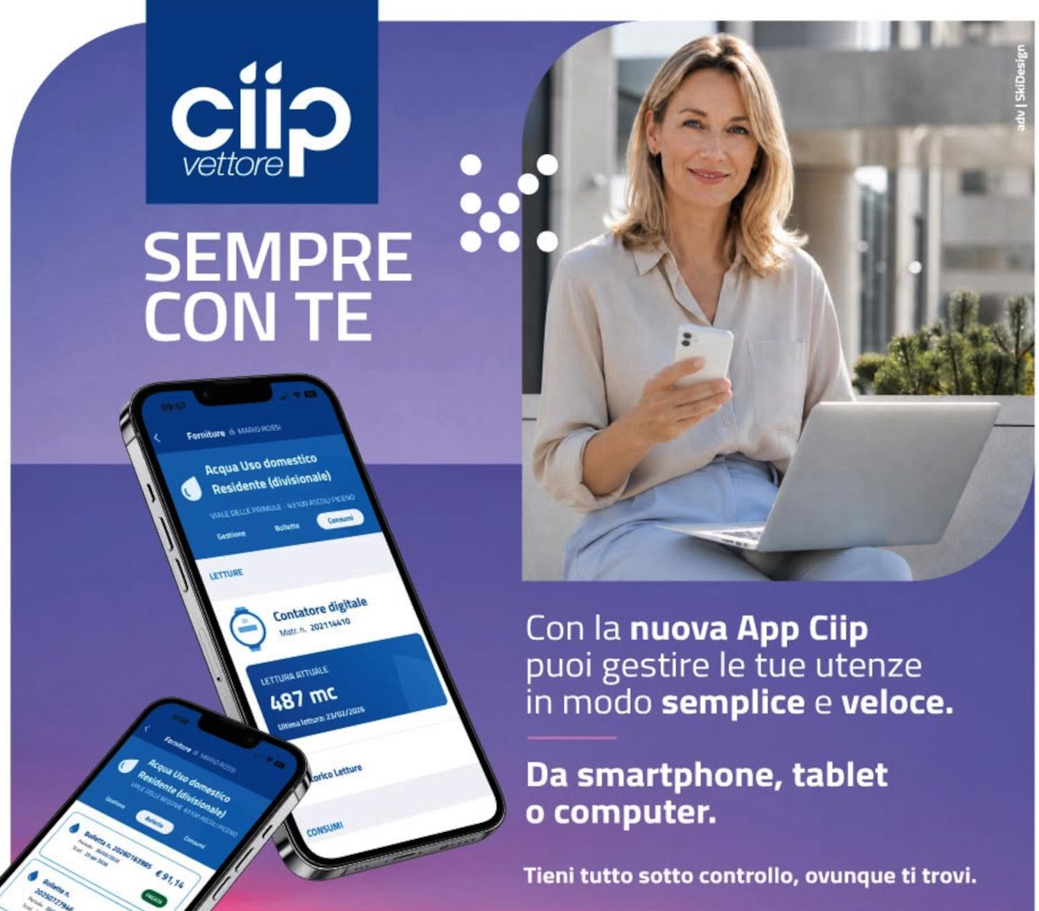 CIIP lancia la nuova app ufficiale: la gestione del servizio idrico diventa semplice, sicura e veloce