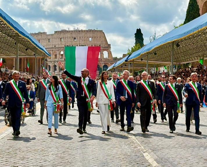 Il sindaco Marco Fioravanti a Roma per la Festa della Repubblica che compie 80 anni