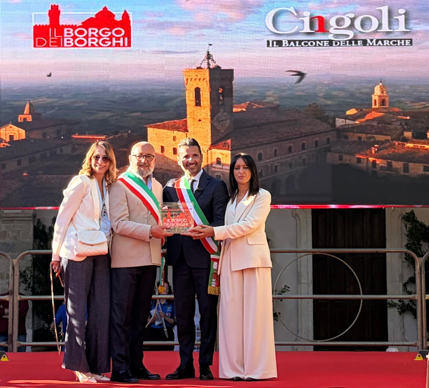 Cingoli celebra il titolo di Borgo dei Borghi 2026 e inaugura la Ciclovia delle Marche
