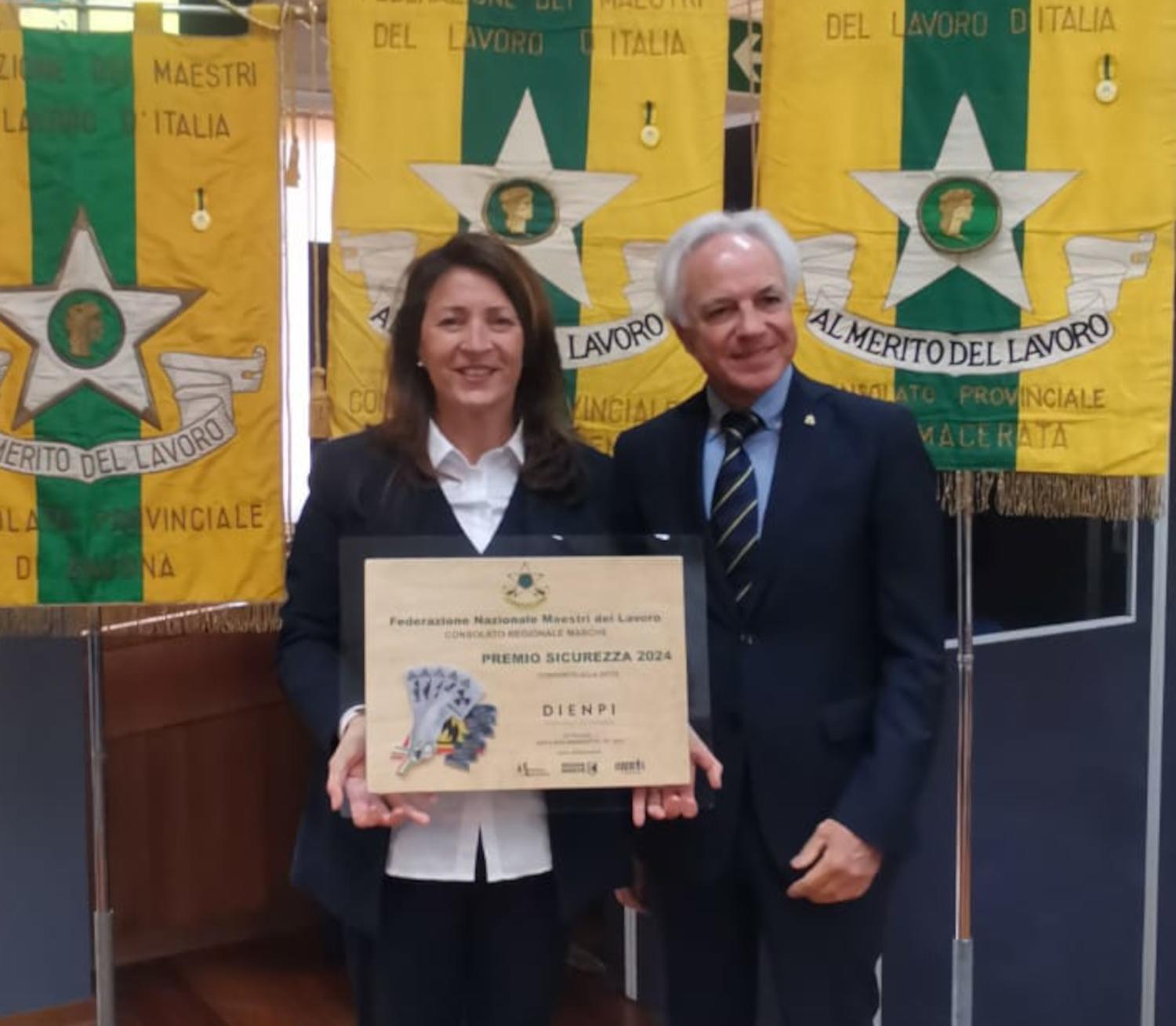 Premio Sicurezza sul Lavoro, la sambenedettese Dienpi tra le aziende più virtuose delle Marche