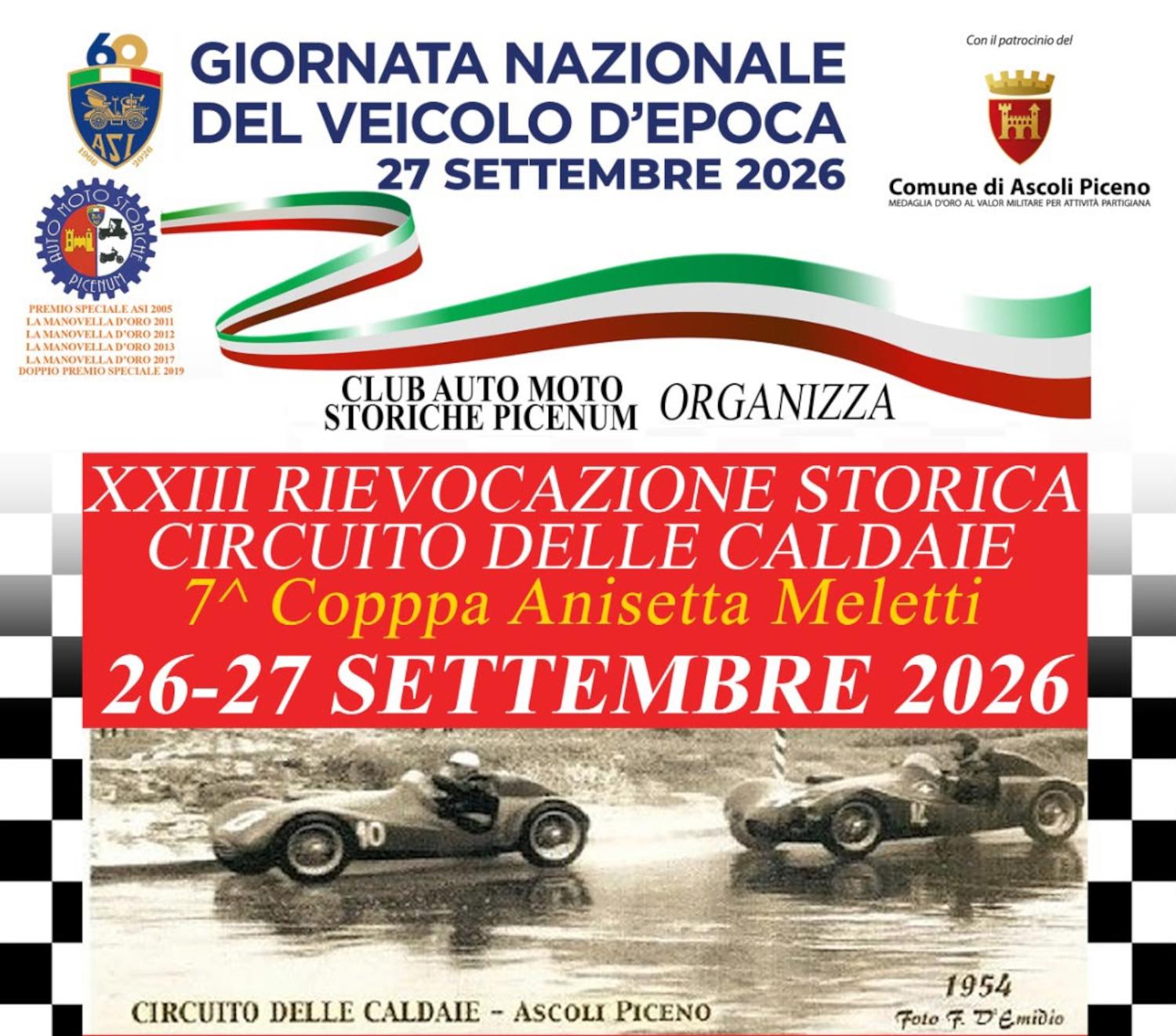 Torna la rievocazione storica 'Circuito delle Caldaie', nel weekend arrivano auto e moto d'epoca da tutta Italia
