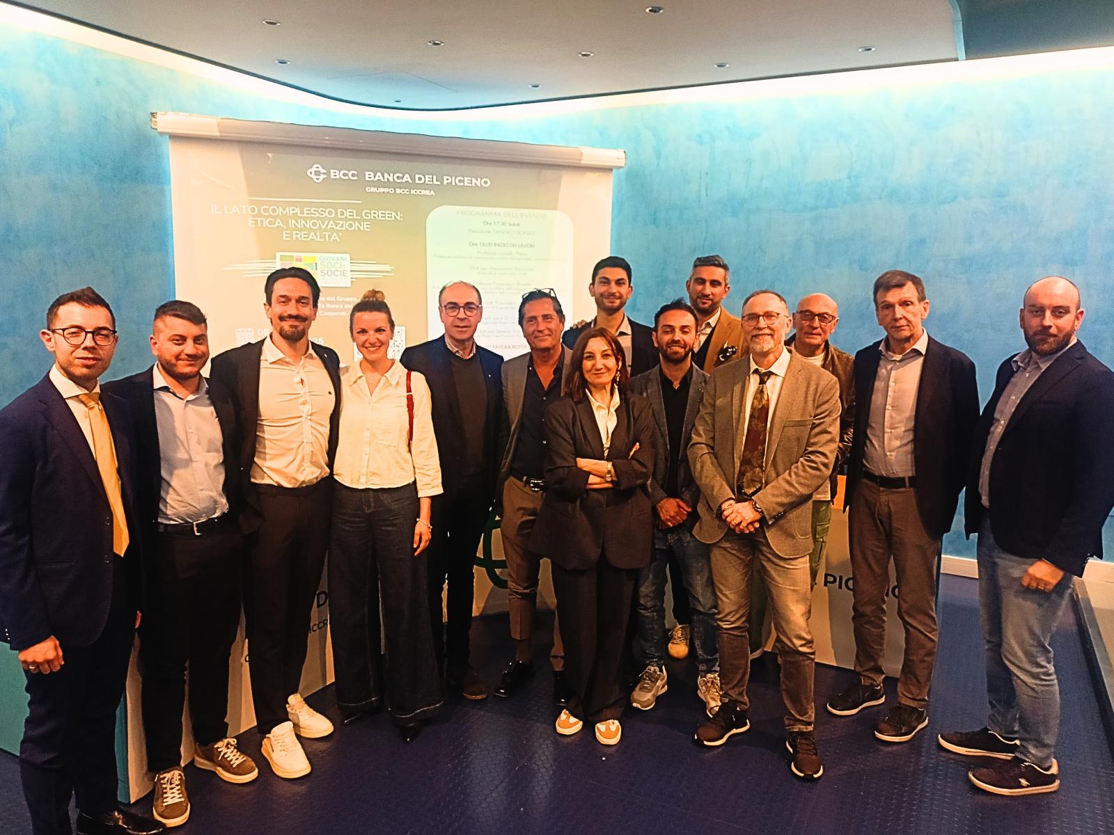 Grande partecipazione all’evento 'Il lato complesso del green: etica, innovazione e realtà', organizzato dal Gruppo Giovani Soci della Banca del Piceno
