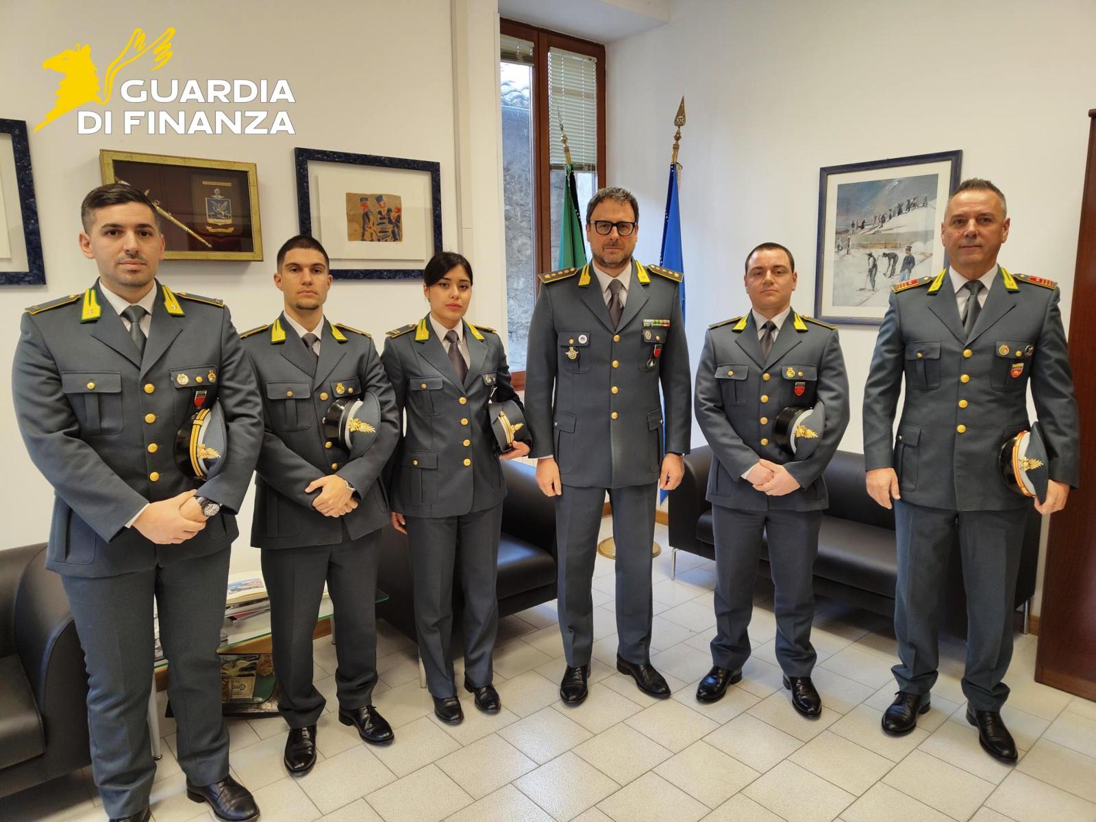 Potenziato l’organico della Guardia di finanza di Ascoli Piceno con l’arrivo di 5 militari