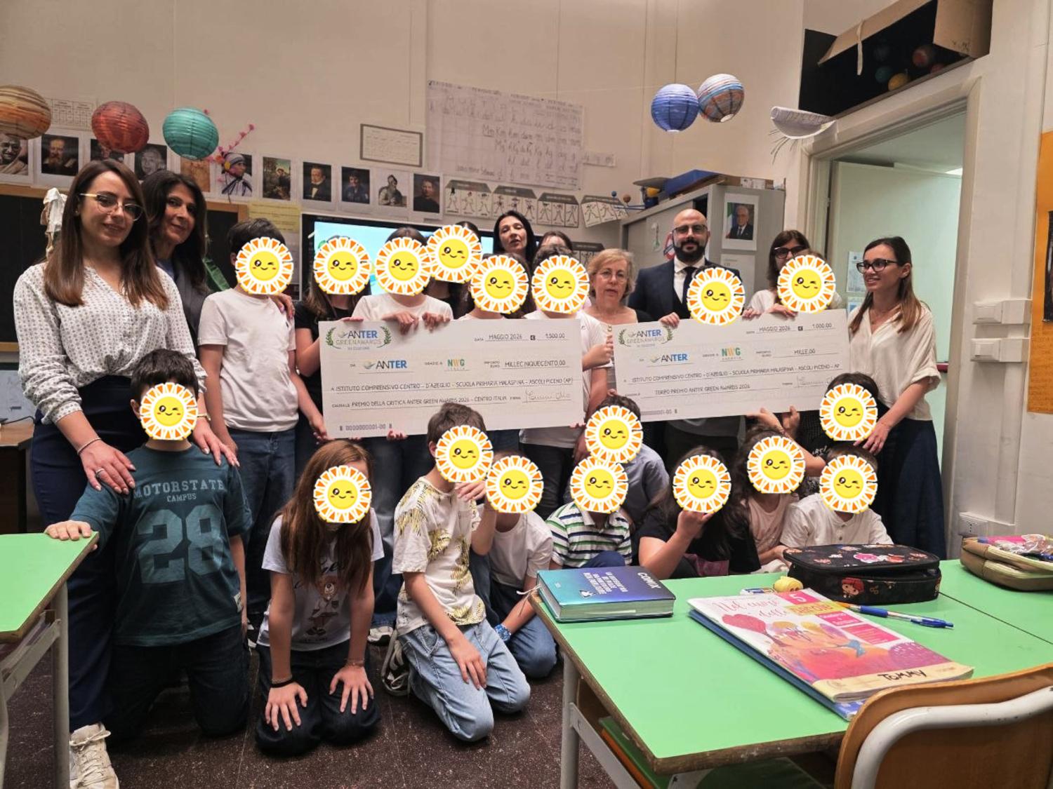La scuola primaria Malaspina di Ascoli Piceno sul podio nazionale degli Anter Green Awards 2026