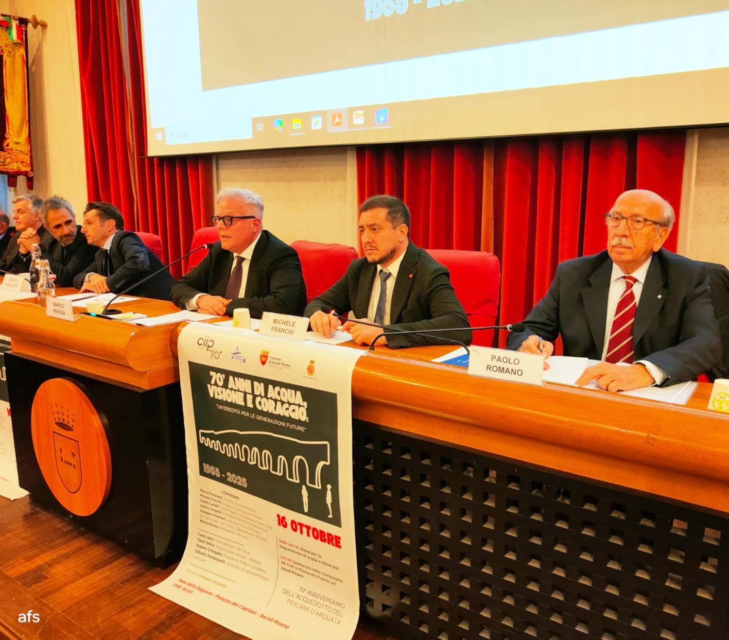 L’Acquedotto del Pescara compie 70 anni: celebrati '70 anni di acqua, visione e coraggio'
