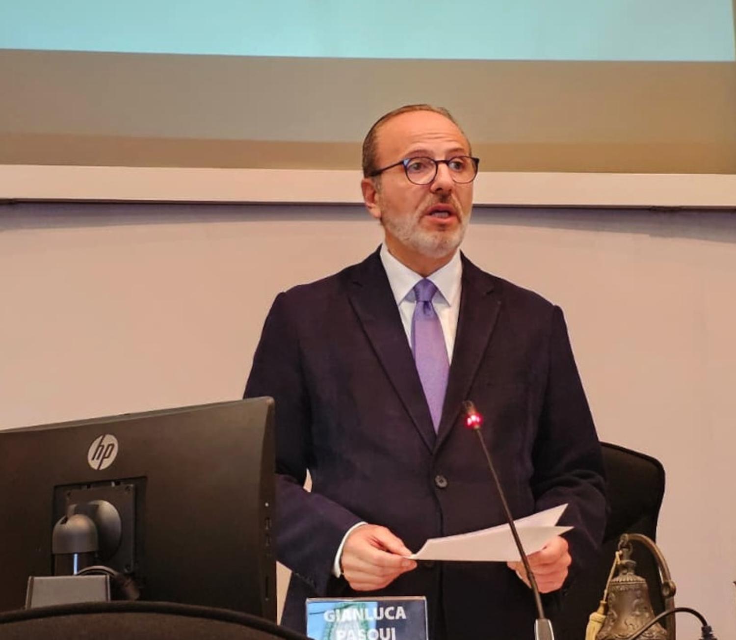 Intervento del Presidente del Consiglio regionale Gianluca Pasqui in occasione della seduta aperta dedicata a Carlo Urbani 