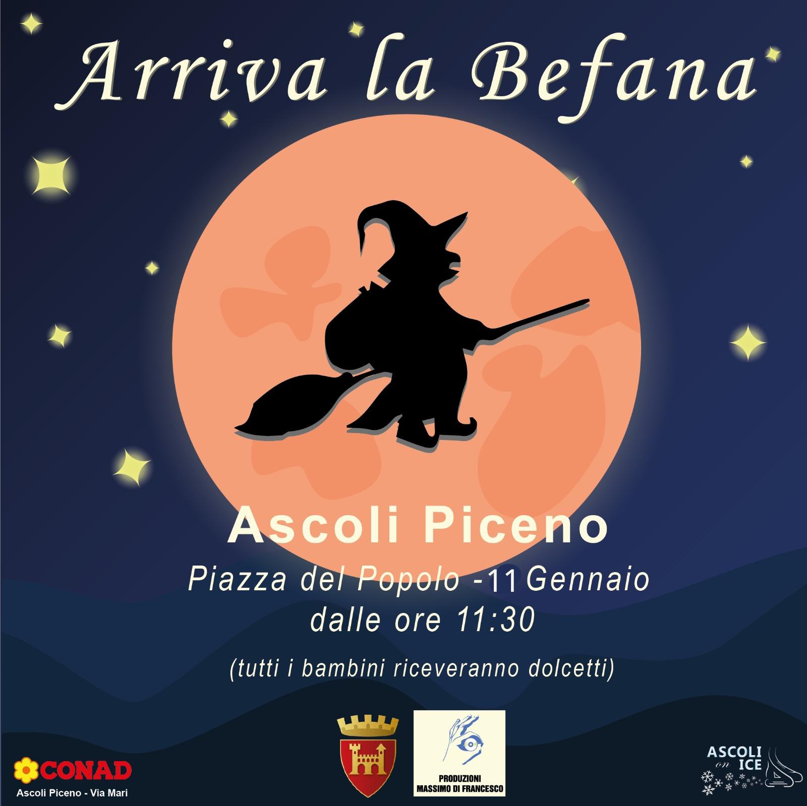Rinvio evento 'Arriva la befana' ad Ascoli Piceno a domenica 11 gennaio
