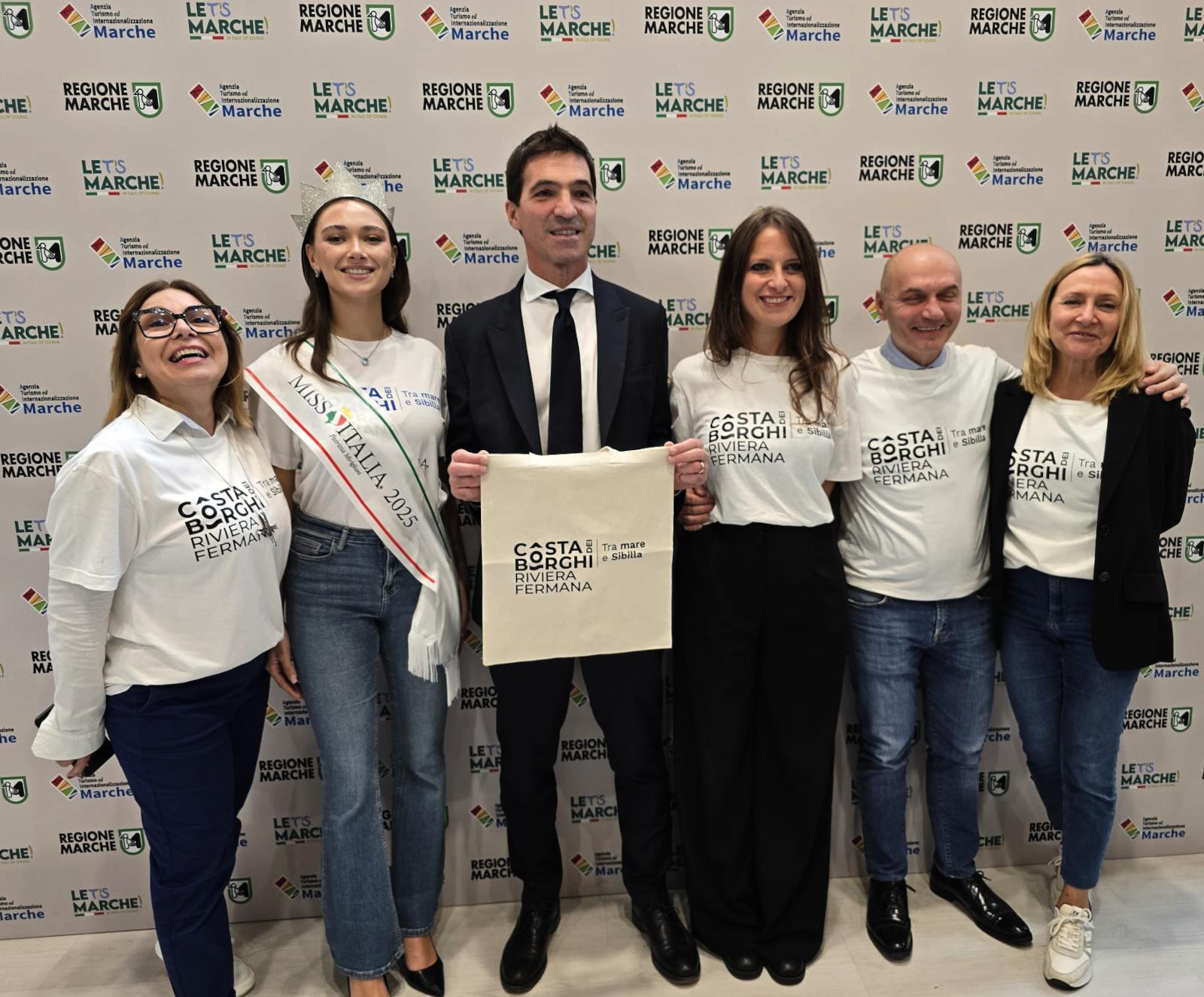 Il presidente Acquaroli visita lo stand delle Marche al TTG Travel Experience 2025