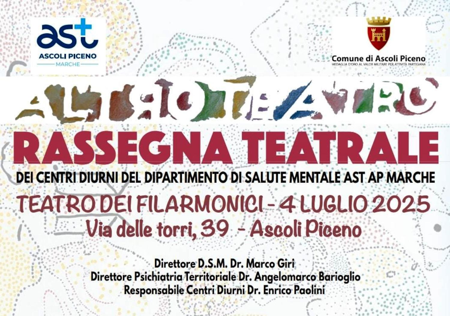 Al Teatro dei Filarmonici il gran finale della rassegna Altroteatro, il 4 luglio l'evento che unisce tutti i Centri Diurni