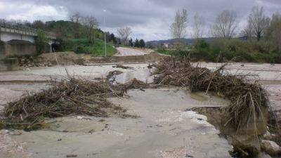 Il guado di Colbuccaro spazzato via dal torrente Fiastra