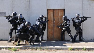 Nocs in azione per bloccare uomo armato