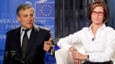 Maria Stella Gelmini e Antonio Tajani all'auditorium della Camera di Commercio