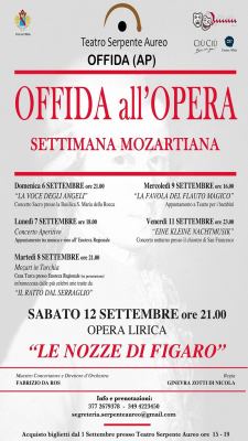 'Offida all'Opera': una settimana dedicata a Mozart tra appuntamenti con lirica e concerti