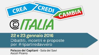 'Crea-Credi-Cambia - Italia',  il nuovo pensiero riparte da Ascoli