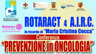 'Prevenzione in Oncologia', conferenza del Rotaract Club Ascoli Piceno