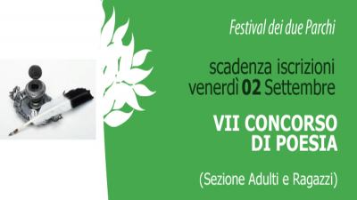 VII Concorso nazionale di poesia – Festival dei due Parchi