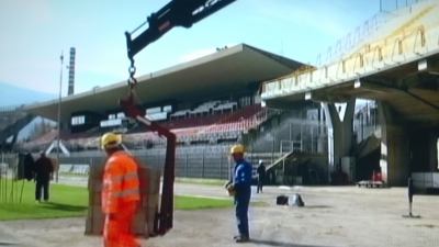 Terremoto, inagibilità per curva sud e tribuna ovest dello stadio Del Duca