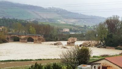 Al via opere di messe in sicurezza dell'Aso in corrispondenza del ponte crollato di Rubbianello