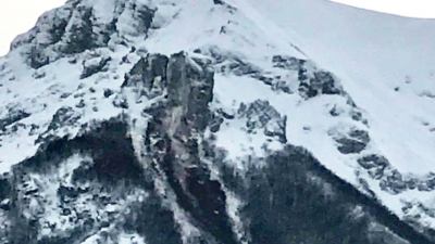 Monte Vettore, una frana da 30 mila metri cubi di roccia a Montegallo