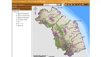 Con WebGis Marche una 'navigazione' cartografica attraverso i beni paesaggistici tutelati