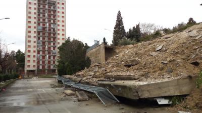 Ascoli, partono lavori messa in sicurezza del muro via delle Begonie