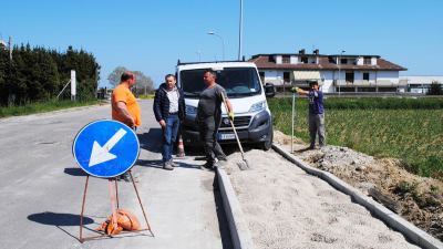 Nuovi marciapiedi in via Circonvallazione Sud