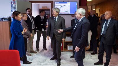 Gentiloni visita la Ciip Spa: importanti risorse per ammodernamento dell'acquedotto del Pescara