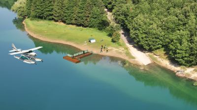 Il lago di Gerosa con l'idrosuperficie diventa punto baricentrico dell'autostrada dell'aria che parte dal lago d'Iseo e arriva a Gallipoli