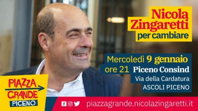 Primarie Pd, Zingaretti ad Ascoli Piceno