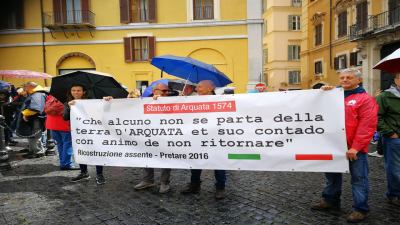 A Roma la protesta dei dimenticati del terremoto