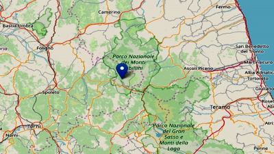 Scossa di terremoto con magnitudo 4.1 a 8 chilometri di profondità a 4 chilometri ad est di Norcia