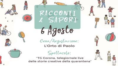 'Racconti e Sapori' nei giorni 6, 13 e 20 agosto 2020 presso Il Colle Bello di Ripatransone