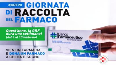 La Giornata di raccolta del farmaco durerà dal 9 al 15 febbraio: Banco Farmaceutico invita i cittadini ad andare in farmacia per donare un medicinale per chi ha bisogno