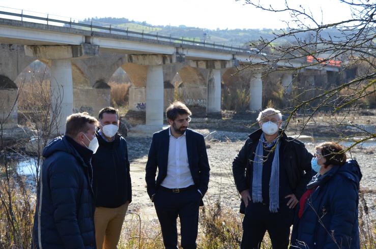 Ponte Ancaranese, sopralluogo congiunto delle Province di Ascoli e Teramo